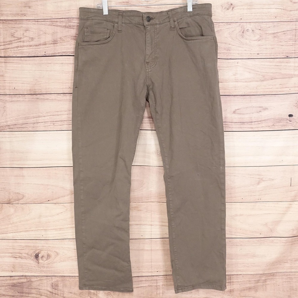 Mavi Zach Pants Mens 36x30 Brown Regular Fit Stretch Khaki